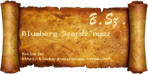 Blumberg Szerénusz névjegykártya